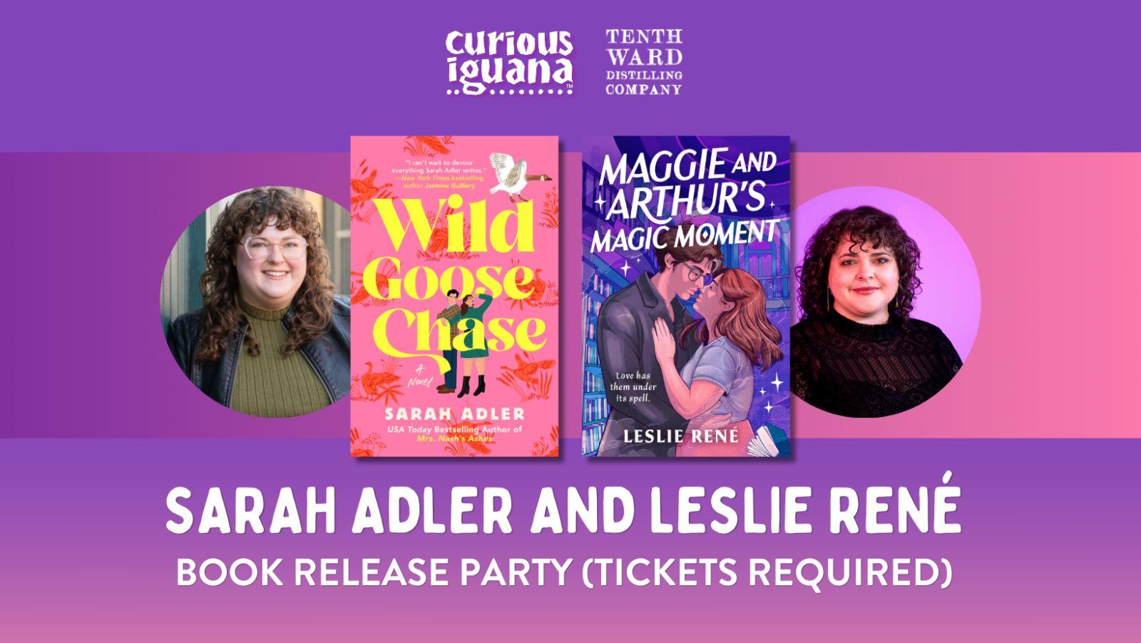 Book Release Party with Sarah Adler and Leslie René (TICKETS REQUIRED)